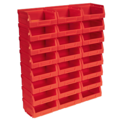 Pack Of 24 Small Parts Plastic Containers TPS124R