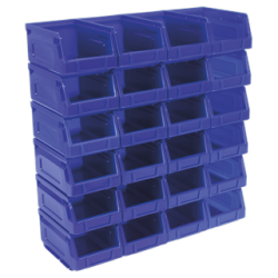 Pack of 24 Small Parts Plastic Containers TPS224B