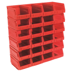 Pack of 24 Small Parts Plastic Containers TPS224R