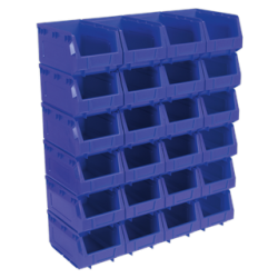 Pack Of 24 Small Parts Plastic Containers TPS324B