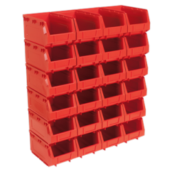 Pack Of 24 Small Parts Plastic Containers TPS324R