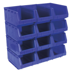 Pack Of 12 Small Parts Plastic Containers TPS412B
