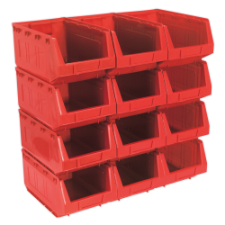 Pack Of 12 Small Parts Plastic Containers TPS412R