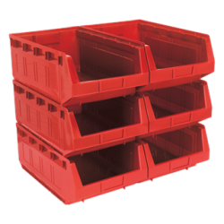 Pack Of 6 Small Parts Plastic Containers TPS56R
