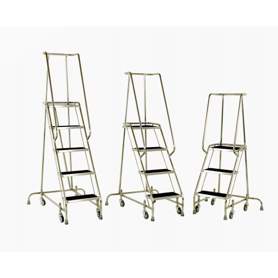 Stainless Steel Mobile Steps S215C Stainless Steel Mobile Steps S215C