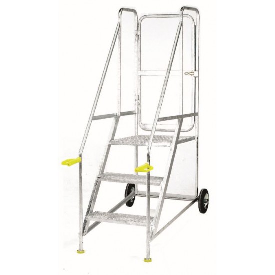 Fully Galvanised Tilt And Push Mobile Platform Steps S711