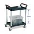 2 Shelf Utility Tray Trolley