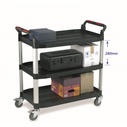 3 Tier Plastic Utility Tray Trolley 