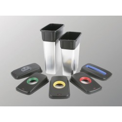 Slim Jim Metal Look Plastic Recycling Bins