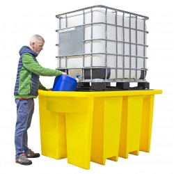 Single IBC Spill Pallet With Integral Dispensing Area BB1DT