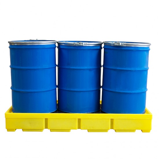 Polyethylene 3 Drum Spill Pallet BP3  Polyethylene 3 Drum Spill Pallet BP3
