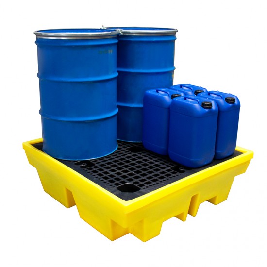 Polyethylene 4 Drum Spill Pallet BP4 Polyethylene 4 Drum Spill Pallet BP4